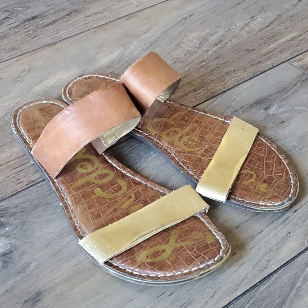 Sam Edelman Womens Krista 2 tones Strappy Sandals Flip Flop Flats shoes - Picture 2 of 8